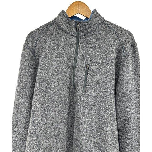 Woolrich 1/2 Zip Gray Long Sleeve Mock Neck Pullover Sweater Men's Size XL - Picture 2 of 8